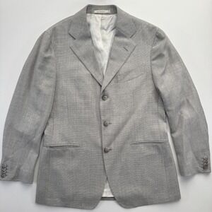 SUITSUPPLY Havana Jetted Blazer Suit Jacket - Gray Wool‎ P621727